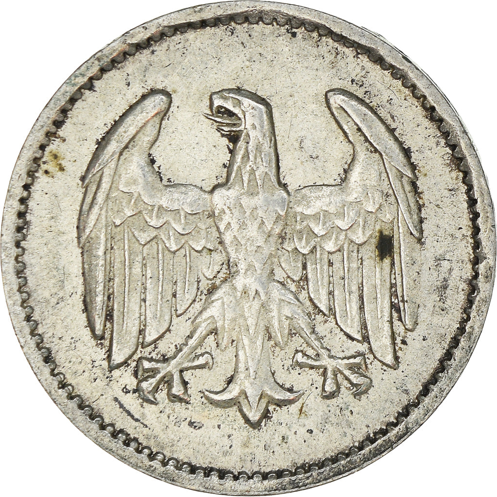 Munten, Duitsland, Weimarrepubliek, Mark, 1924, Stuttgart, FR+, Zilver