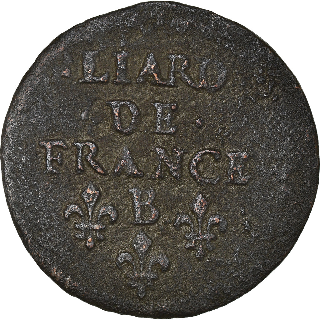 Munten, Frankrijk, Louis XIV, Liard de France au buste juvénile, deuxième