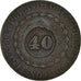 Moneta, Brasile, Pedro I, 40 Reis, 1830, Rio de Janeiro, BB, Rame, KM:363.1