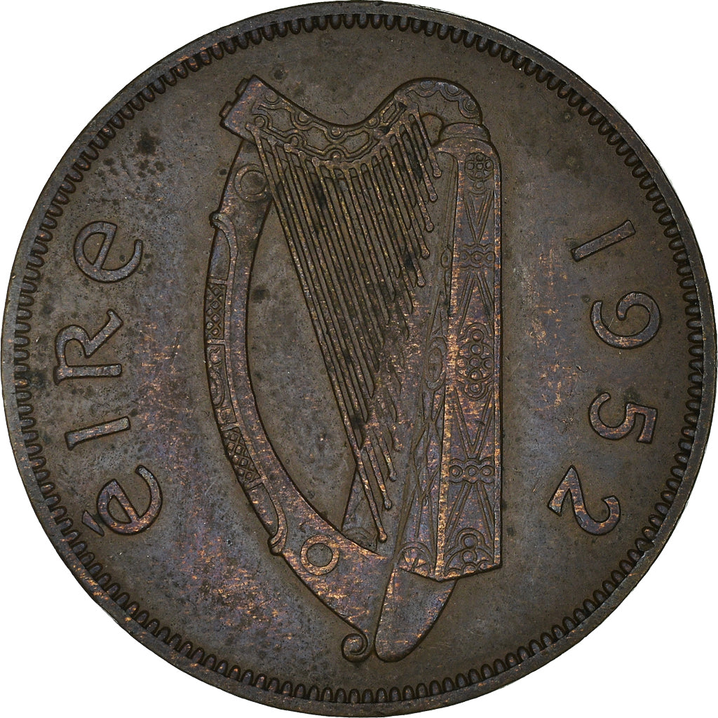 Moeda, REPÚBLICA DA IRLANDA, Penny, 1952, EF(40-45), Bronze, KM:11