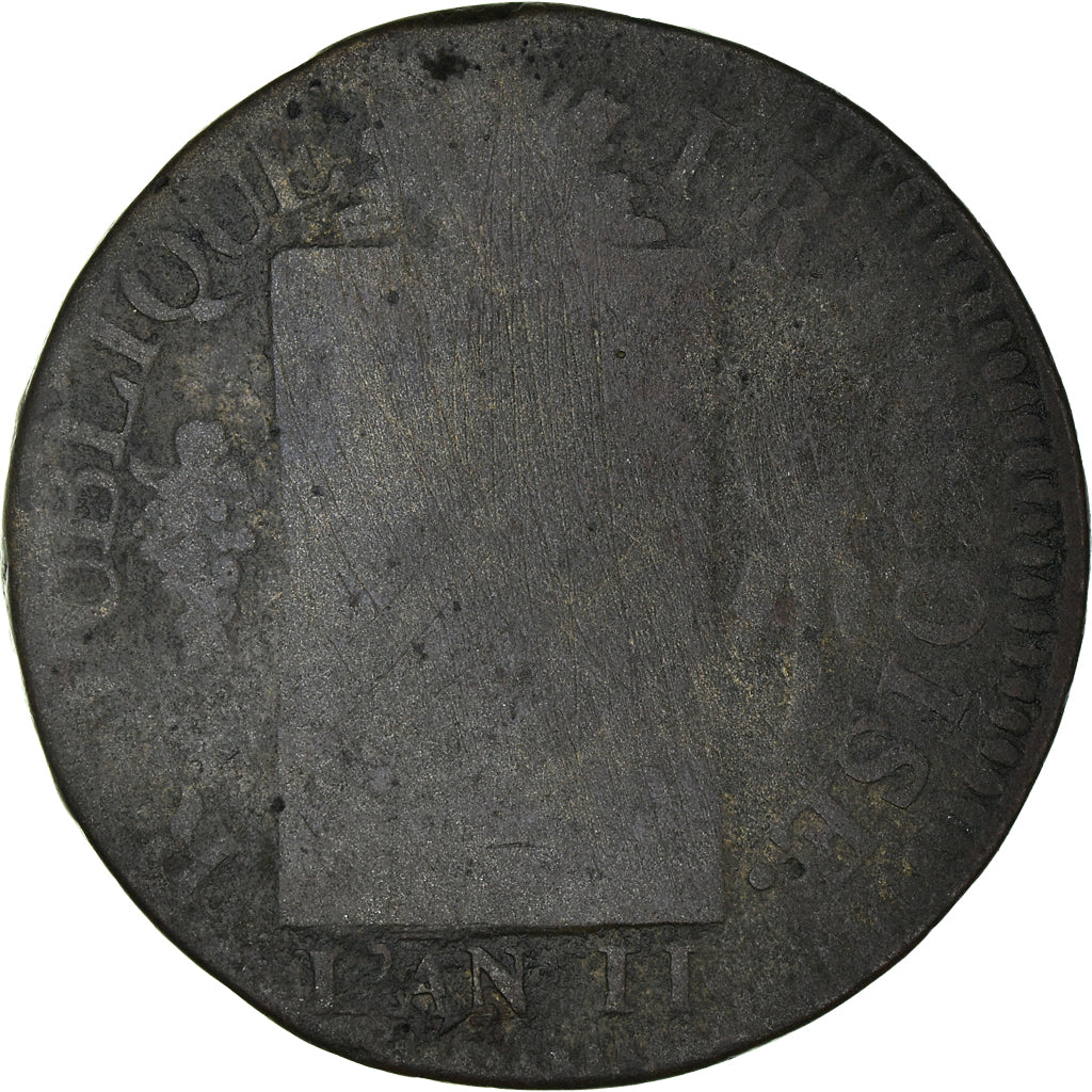 Coin, France, Sol aux balances françoise, Sol, 1793, Strasbourg, F(12-15)