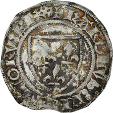 Moeda, França, Charles VI, Blanc Guénar, VF(30-35), Lingote, Duplessy:377