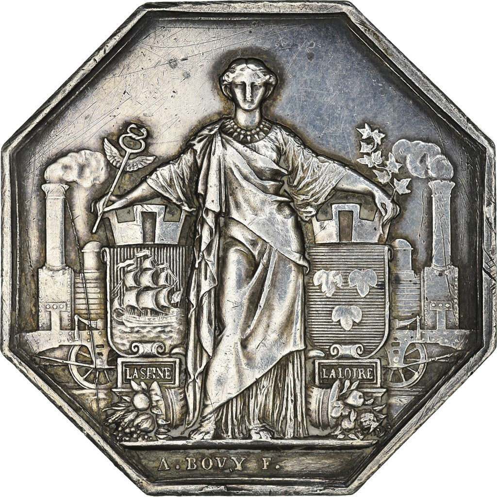 France, Token, Railway, 1838, AU(55-58), Silver