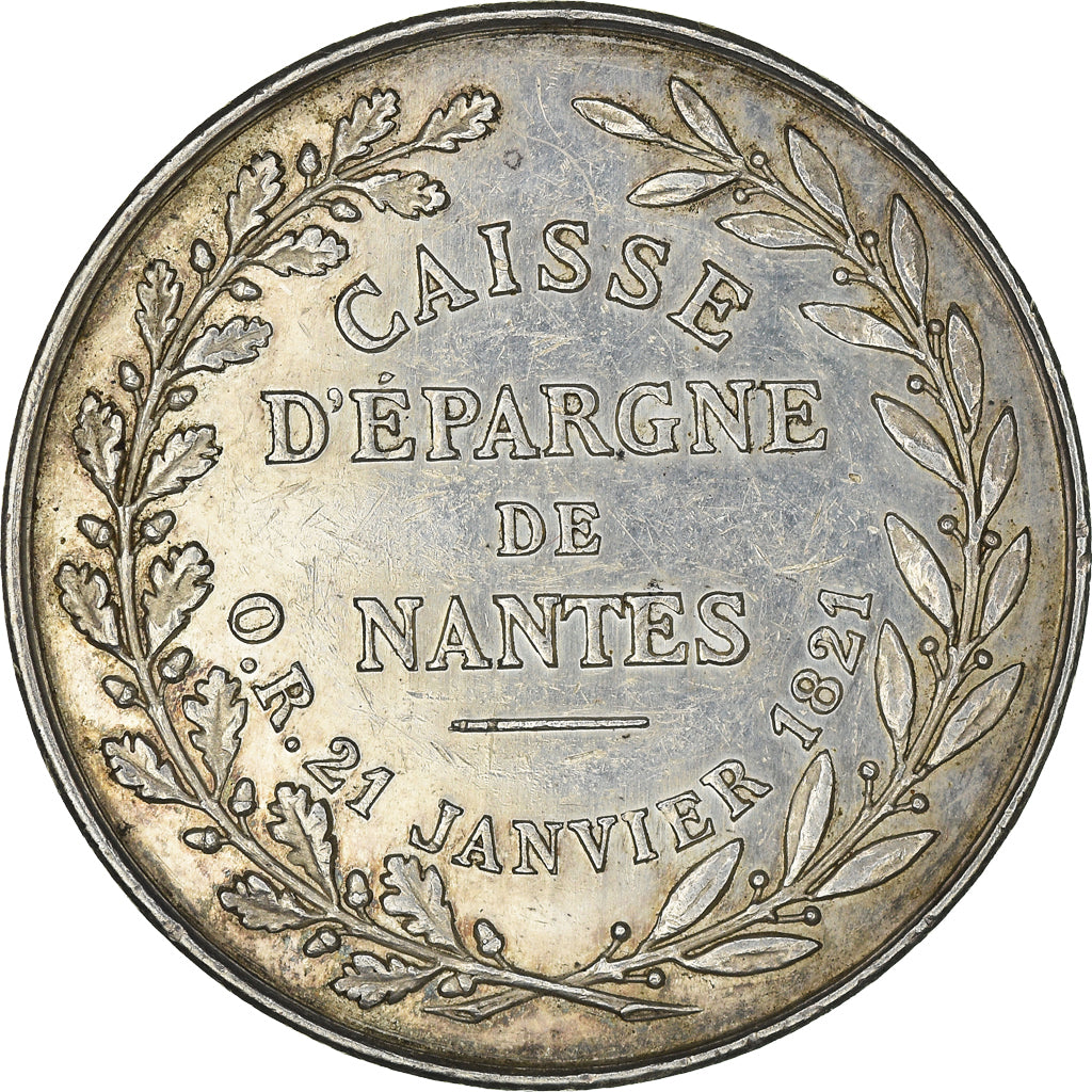 Francja, Token, Oczczędności bankowe, 1821, AU(55-58), Srebro, Jacqmin:53