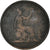 Moneta, Wielka Brytania, Victoria, Farthing, 1861, VF(30-35), Bronze, KM:747.2