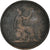 Coin, Great Britain, Victoria, Farthing, 1861, VF(30-35), Bronze, KM:747.2
