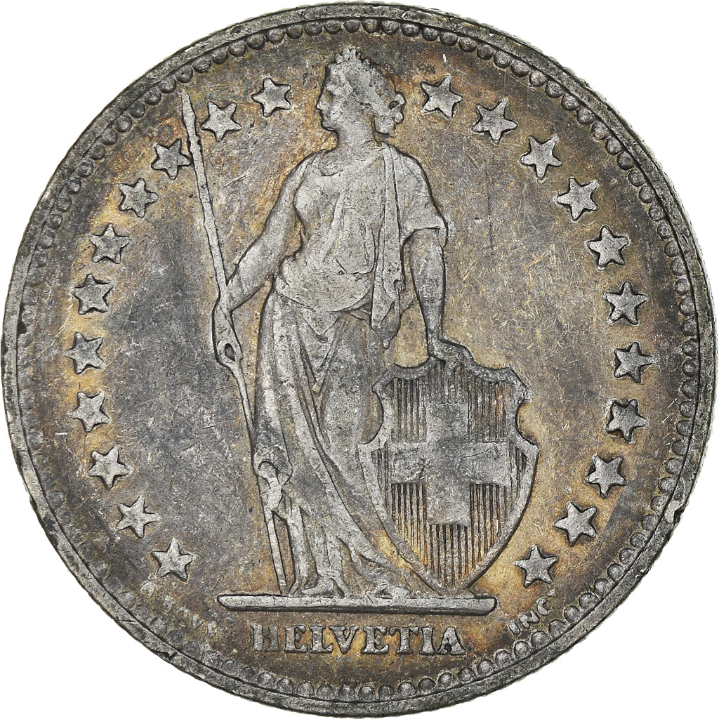 Coin, Switzerland, 2 Francs, 1928, EF(40-45), Silver, KM:21