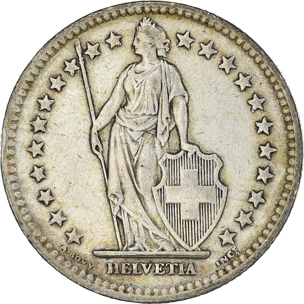 Coin, Switzerland, 2 Francs, 1946, Bern, AU(50-53), Silver, KM:21