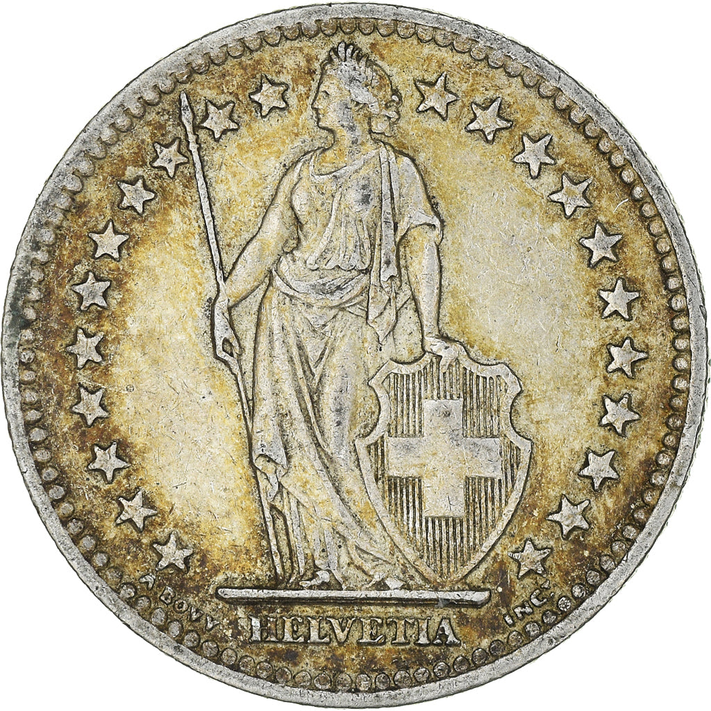 Coin, Switzerland, 2 Francs, 1948, Bern, AU(50-53), Silver, KM:21