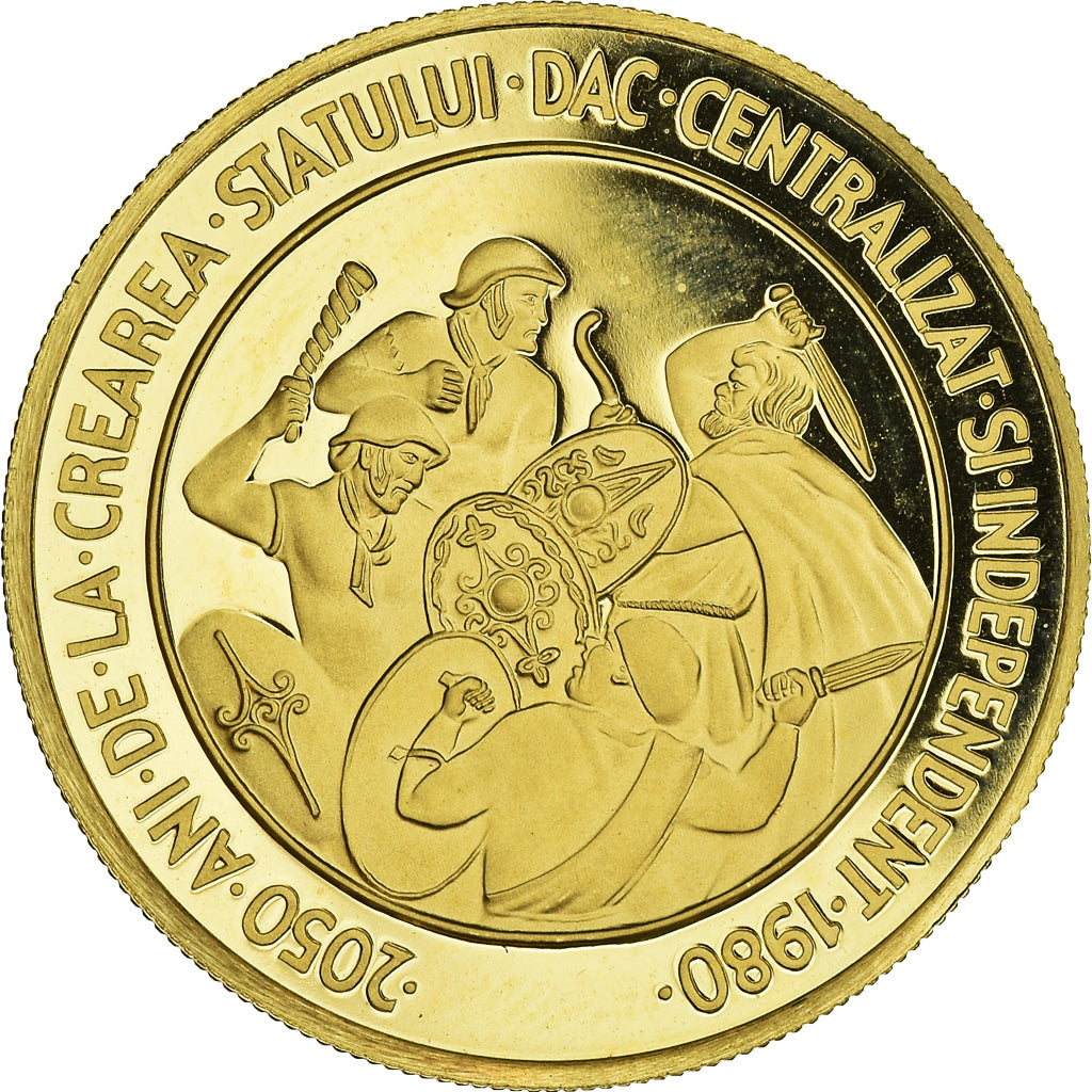 Coin, Romania, 500 Lei, 1982, MS(65-70), Gold, KM:99