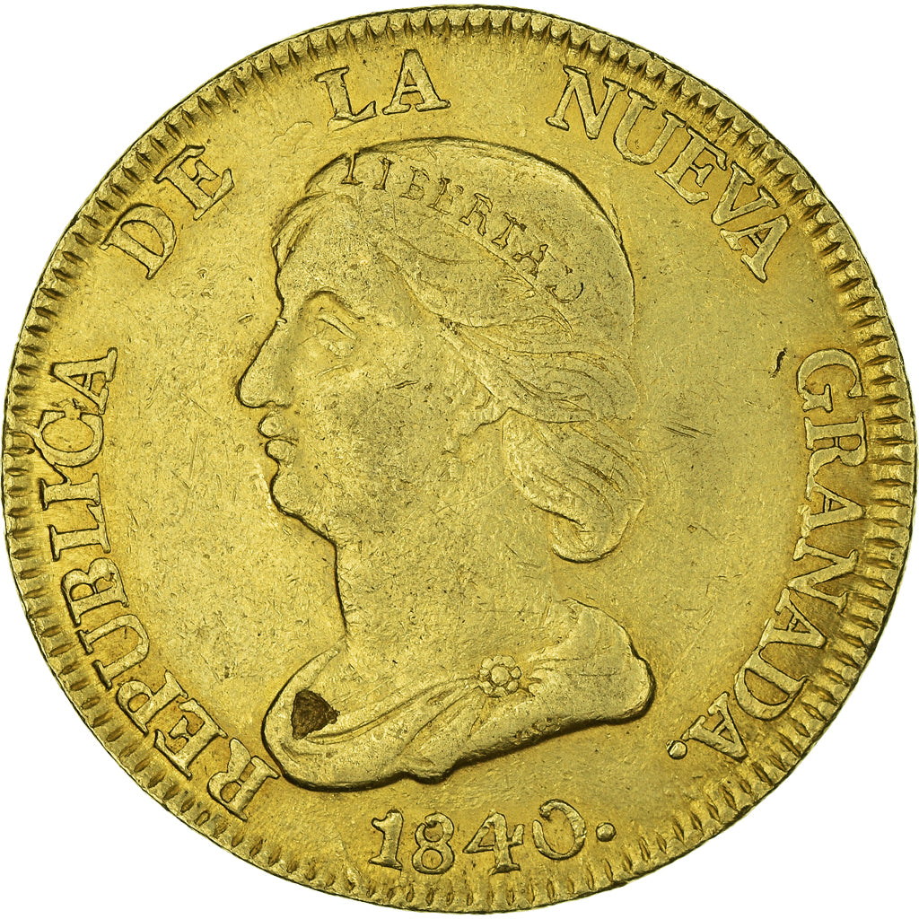 Monnaie, Colombie, 16 Pesos, Diez I Seis, 1840, Bogota, TTB, Or, KM:94.1