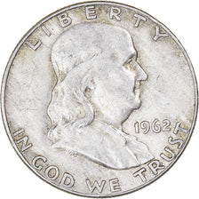 Coin, United States, Franklin Half Dollar, Half Dollar, 1962, U.S. Mint, Denver