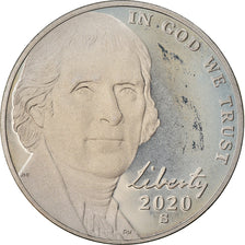 Moeda, Estados Unidos da América, 5 Cents, 2020, San Francisco, MS(65-70), N/D