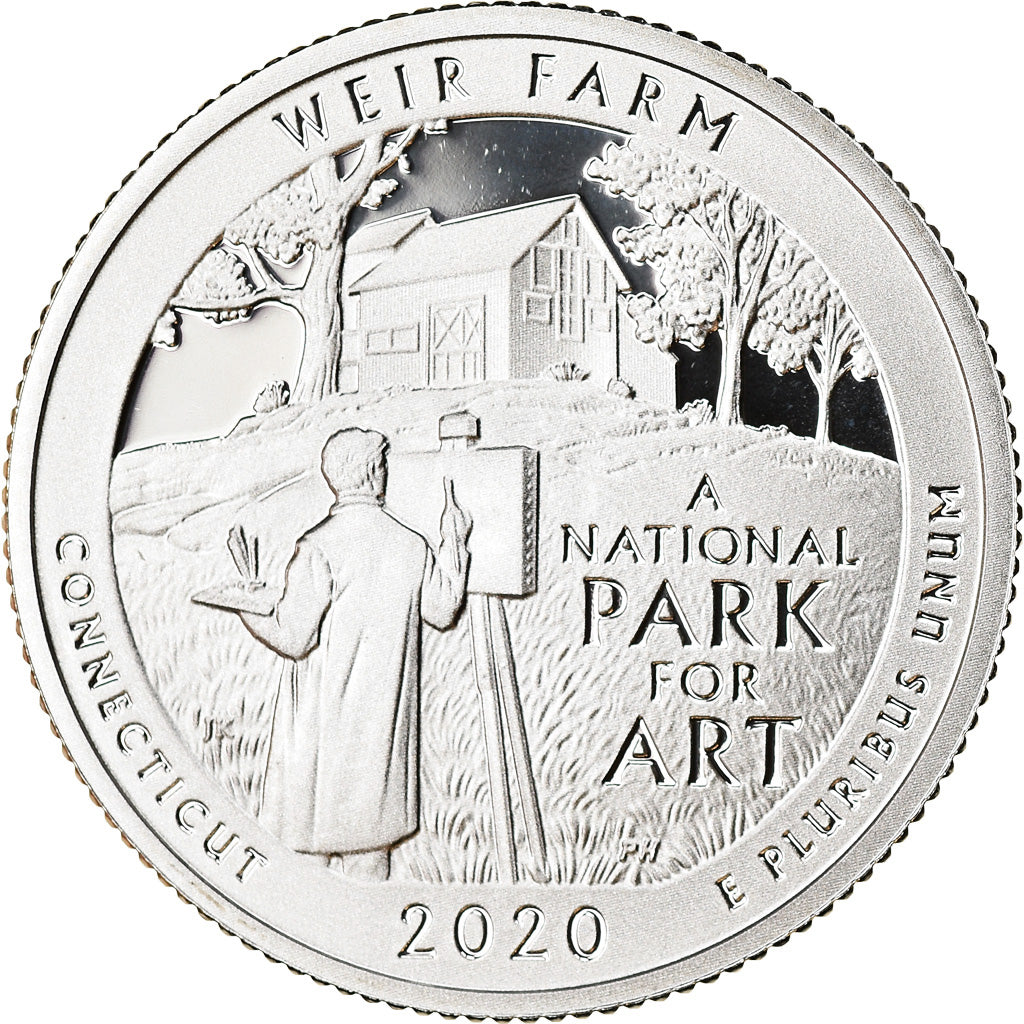 Munten, Verenigde Staten, Weir farm - Connecticut, Quarter, 2020, San Francisco