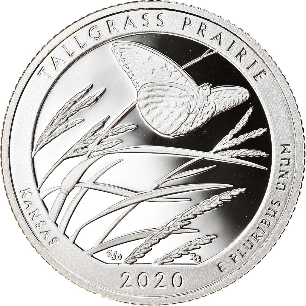Coin, United States, Tall grass prairie - Kansas, Quarter, 2020, San Francisco