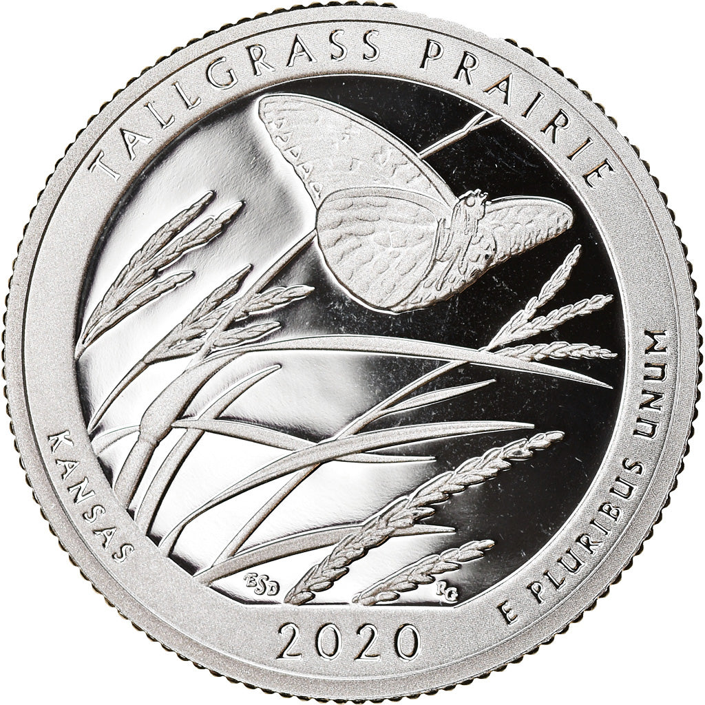 Monnaie, États-Unis, Tall grass prairie - Kansas, Quarter, 2020, San Francisco