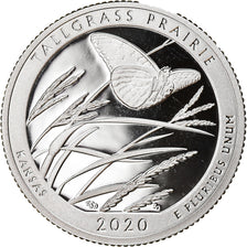 Monnaie, États-Unis, Tall grass prairie - Kansas, Quarter, 2020, San Francisco