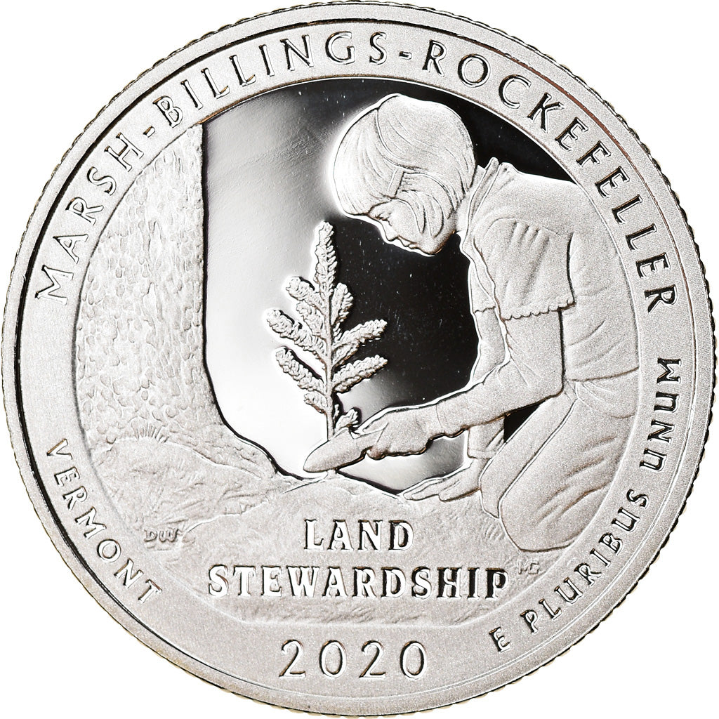 Moneda, Estados Unidos, Marsh billings Rockfeller - Vermont, Quarter, 2020, San