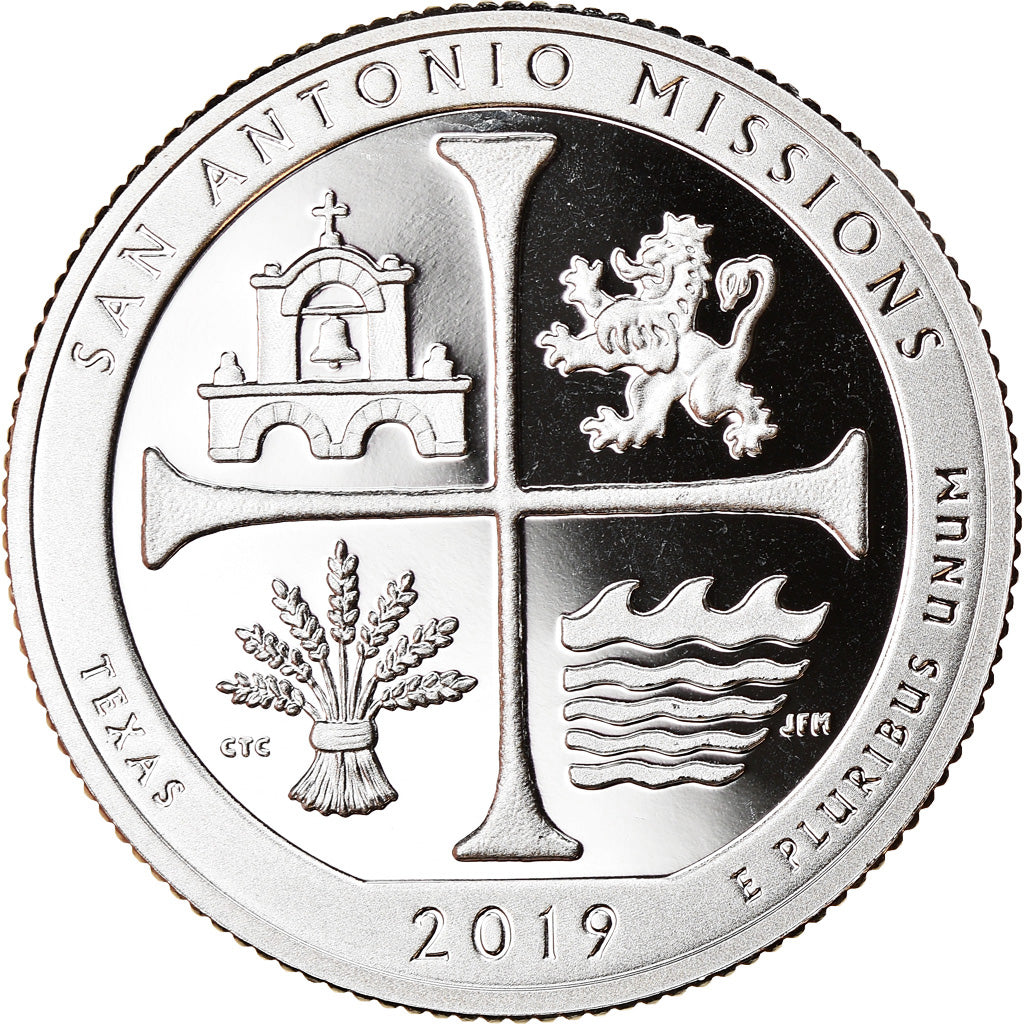 Moneda, Estados Unidos, San Antonio Mission - Texas, Quarter, 2019, San