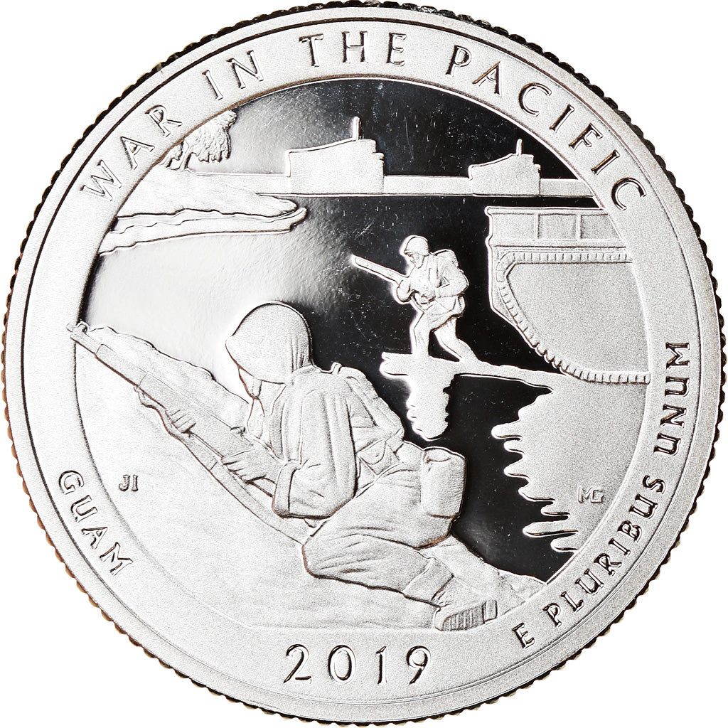 Moeda, Estados Unidos da América, War in the Pacific - Guam, Quarter, 2019, San