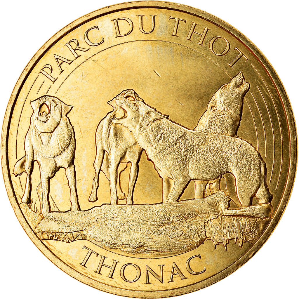 France, Token, Thinac - Le Thot - Les loups, 2017, MDP, MS(63), Cupro-nickel