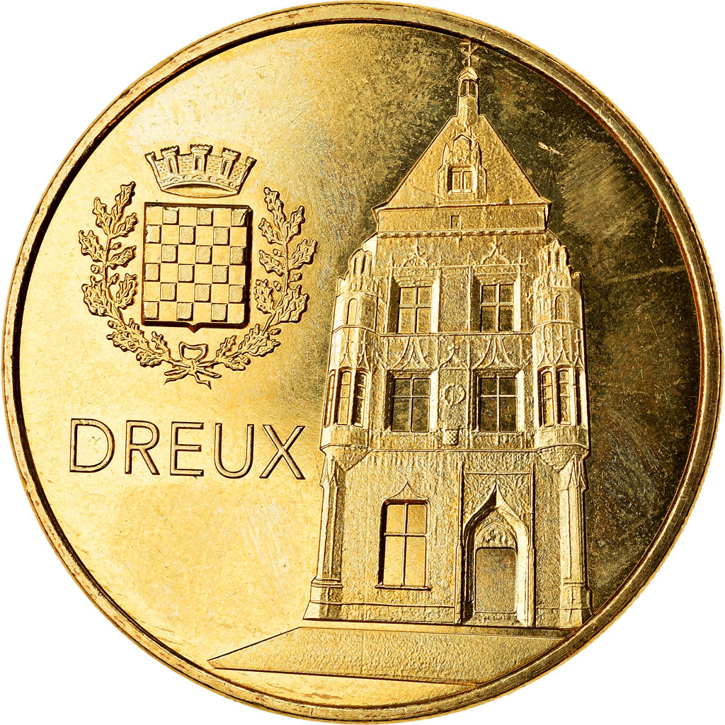 France, Jeton, Dreux -Le beffroi, 2017, MDP, SPL, Cupro-nickel Aluminium