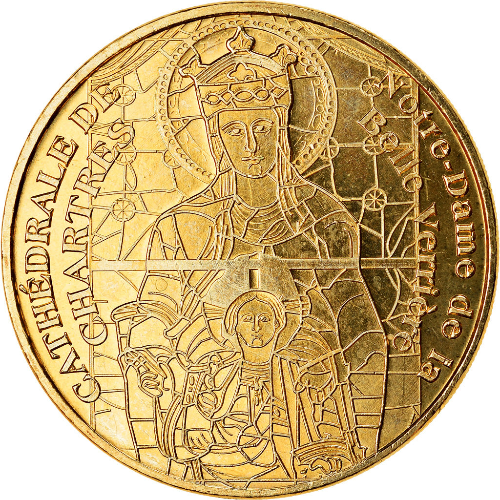 Francja, Token, Chartres - La Cathédrale n°5, 2019, MDP, MS(63), Miedzionikiel
