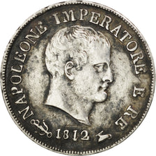 ITALIAN STATES, 10 Soldi, 1812, Venice, KM #6.2, EF(40-45), Silver, 2.44