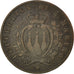 Münze, San Marino, 5 Centesimi, 1869, Milan, S+, Kupfer, KM:1