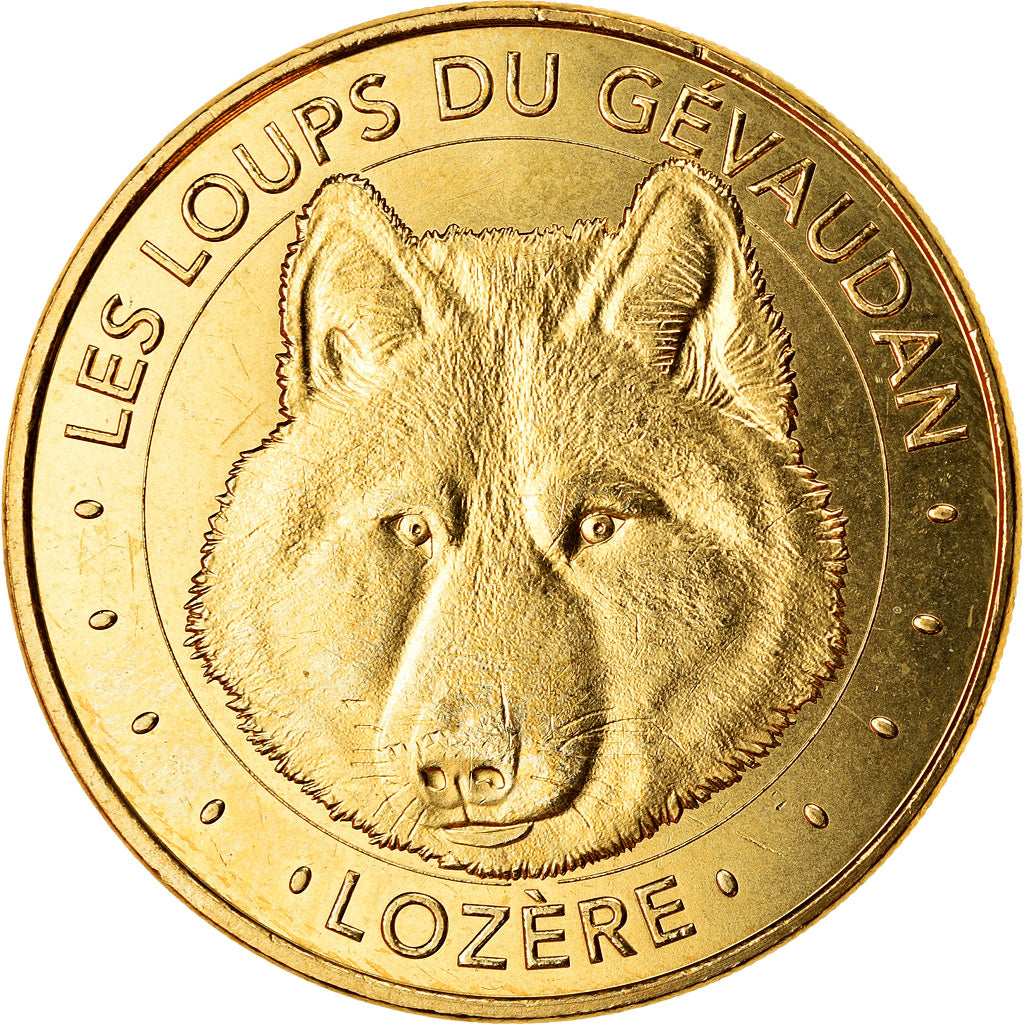 France, Token, 48/ Loups du Gévaudan, 2018, MDP, MS(63), Cupro-nickel Aluminium