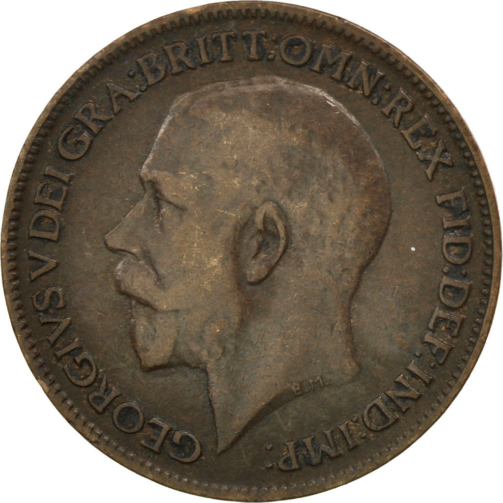 Great Britain, Farthing, 1915, KM #808.1, EF(40-45), Bronze, 20, 2.78