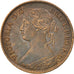 Great Britain, Farthing, 1866, KM #747.2, AU(50-53), Bronze, 2.80