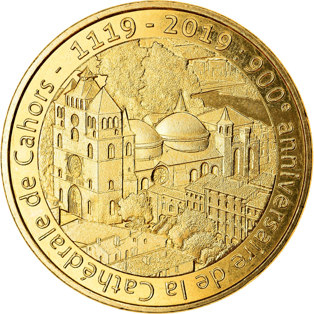 France, Jeton, Cahors - 900 ans de la Cathédrale, 2019, MDP, SPL, Cupro-nickel