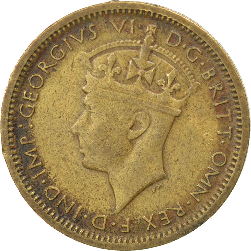 BRITISH WEST AFRICA, 6 Pence, 1943, KM #22, EF(40-45), Nickel-Brass, 19.34, 3.38