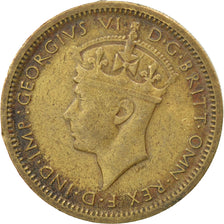BRITISH WEST AFRICA, 6 Pence, 1943, KM #22, EF(40-45), Nickel-Brass, 19.34, 3.38