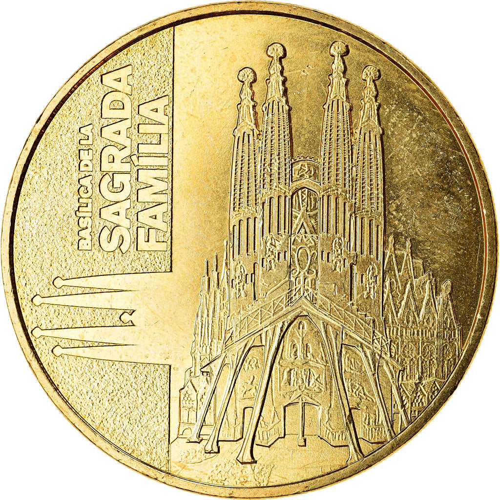 España, Token, Barcelona - Sagrada Familia, 2017, MDP, SC, Aluminio y