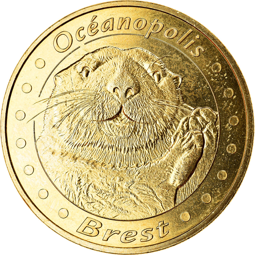 France, Jeton, Brest - Océanopolis n° 6  - La loutre, 2018, MDP, SPL