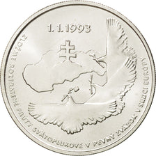 SLOVAKIA, 100 Korun, 1993, KM #16, MS(63), Silver, 29, 13.10