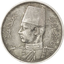 EGYPT, 5 Piastres, 1939, British Royal Mint, KM #366, AU(55-58), Silver, 25.92,.