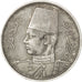 EGYPT, 5 Piastres, 1939, British Royal Mint, KM #366, AU(55-58), Silver, 25.92,.
