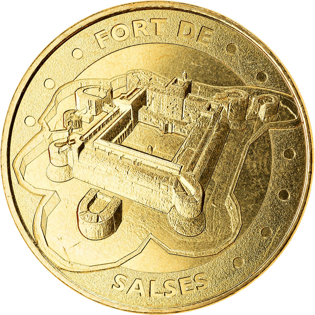 Francia, Token, Salses-le-Château - vue aérienne n°3, 2018, MDP, SC, Aluminio