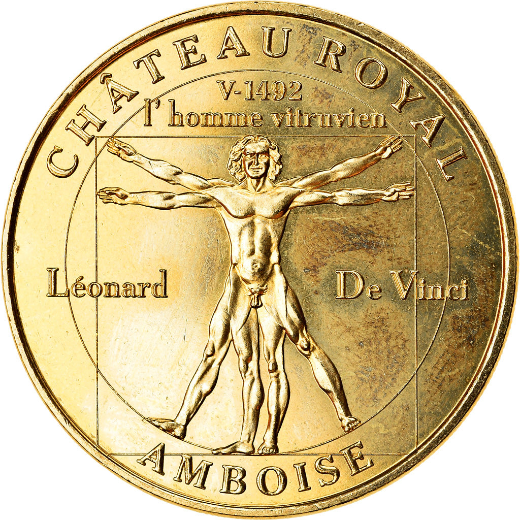 France, Token, Amboise - L'homme vitruvien, 2020, MDP, MS(63), Cupro-nickel