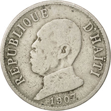 HAITI, 20 Centimes, 1907, KM #55, VF(20-25), Copper-Nickel, 26.5, 7.34