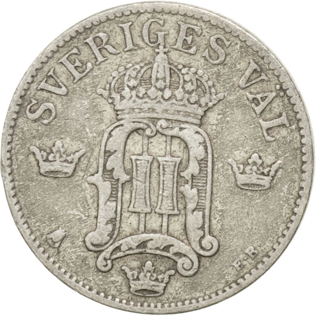 SWEDEN, 10 Ore, 1907, KM #774, EF(40-45), Silver, 15, 1.40