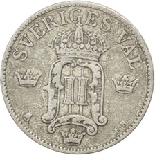 SWEDEN, 10 Ore, 1907, KM #774, EF(40-45), Silver, 15, 1.40