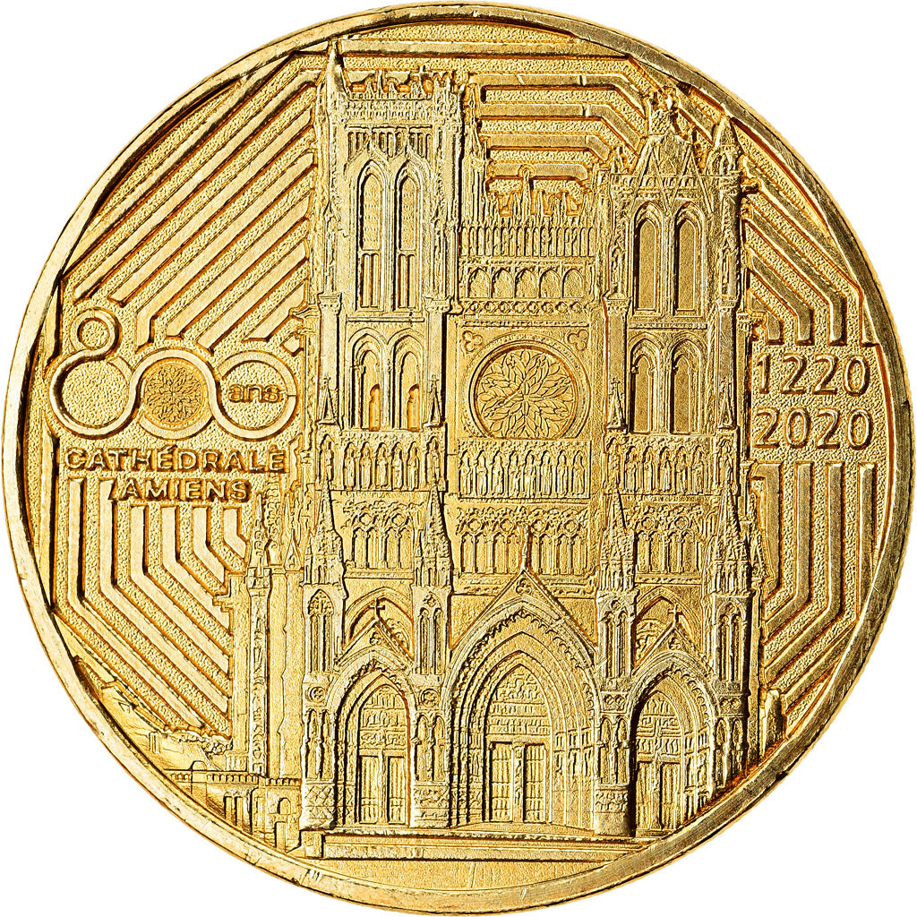 France, Token, Amiens - Cathédrale n°3, 2020, MDP, MS(63), Cupro-nickel