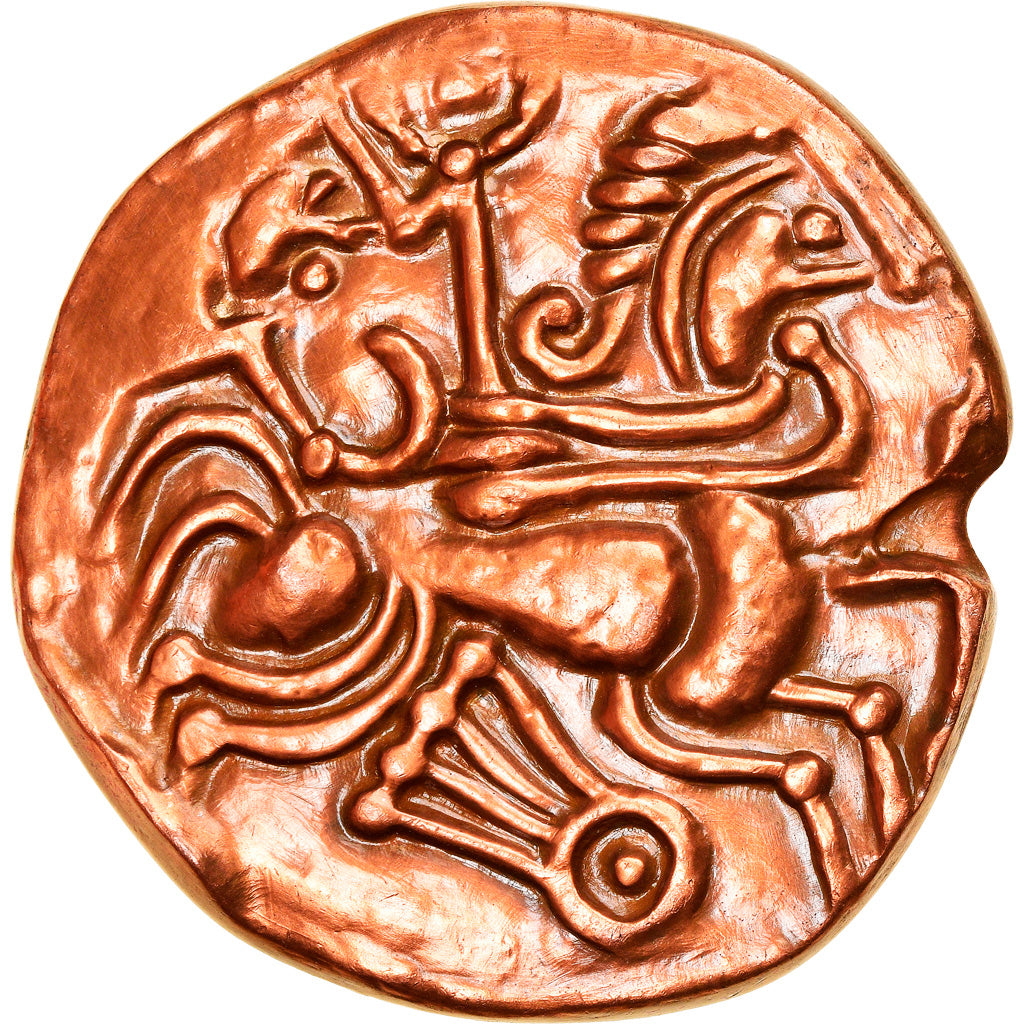 France, Medal, Reproduction Statère Coriosolites, History, MS(63), Copper