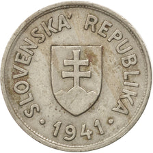 SLOVAKIA, 50 Halierov, 1941, KM #5, EF(40-45), Copper-Nickel, 20, 3.33