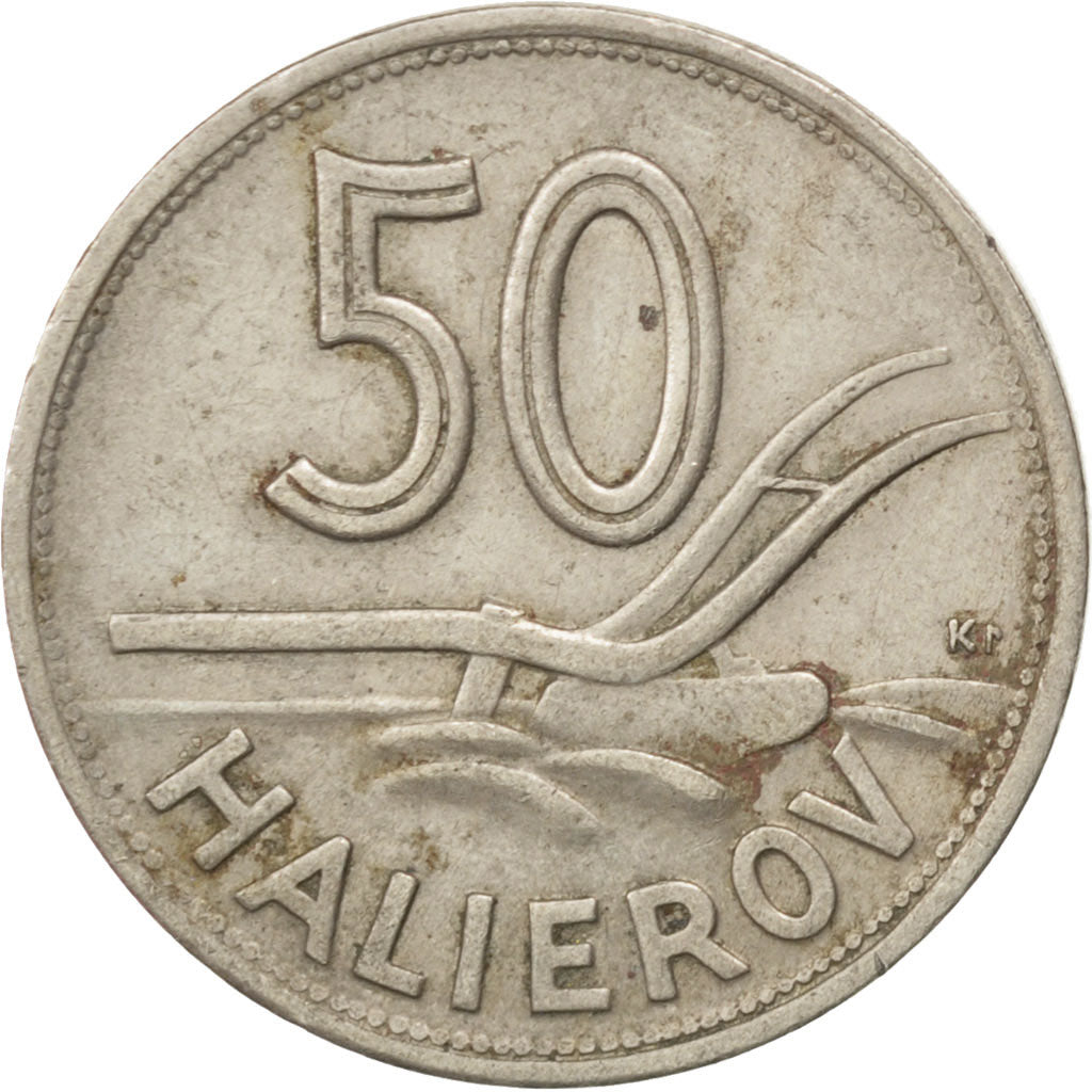 SLOVAKIA, 50 Halierov, 1941, KM #5, EF(40-45), Copper-Nickel, 20, 3.33