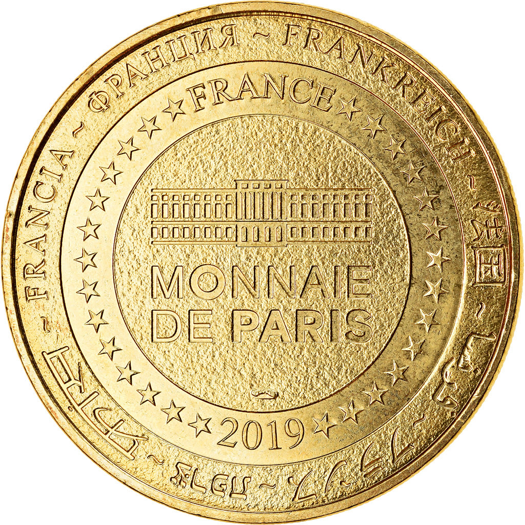France, Token, 14/ Caen - L'Abbaye aux hommes, 2019, MDP, MS(63), Cupro-nickel